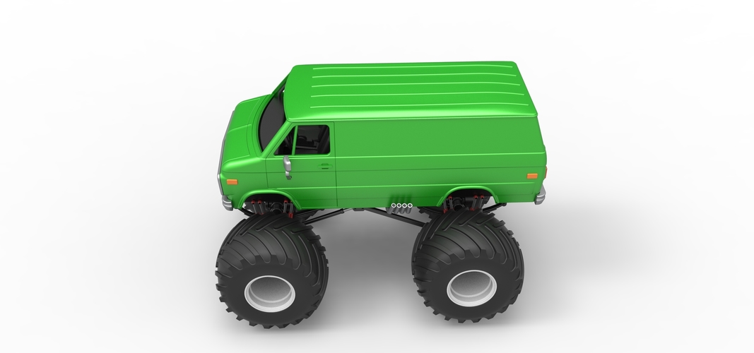 Diecast Monster Truck Van Scale 1:25 3D Print 529358