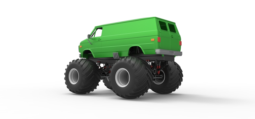 Diecast Monster Truck Van Scale 1:25 3D Print 529361