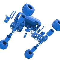 Diecast Monster Truck Van Scale 1:25 - Thumbnail 20