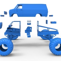 Diecast Monster Truck Van Scale 1:25 - Thumbnail 22