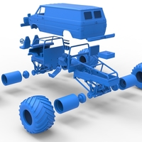 Diecast Monster Truck Van Scale 1:25 - Thumbnail 24