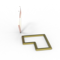 square wire heart pendant - Thumbnail 11