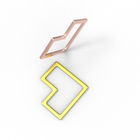 square wire heart pendant - Thumbnail 12