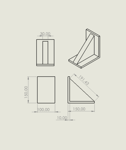 BOOKEND WITH RIBBED 3D Print 529488