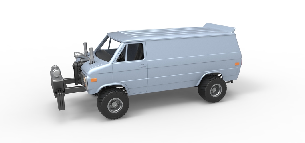 Diecast pulling van 4wd Scale 1:25 3D Print 529498