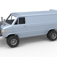 Small Diecast pulling van 4wd Scale 1:25 3D Printing 529498