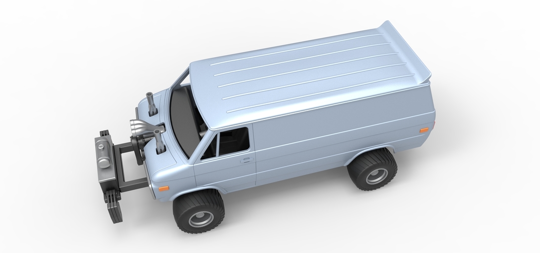 Diecast pulling van 4wd Scale 1:25 3D Print 529501