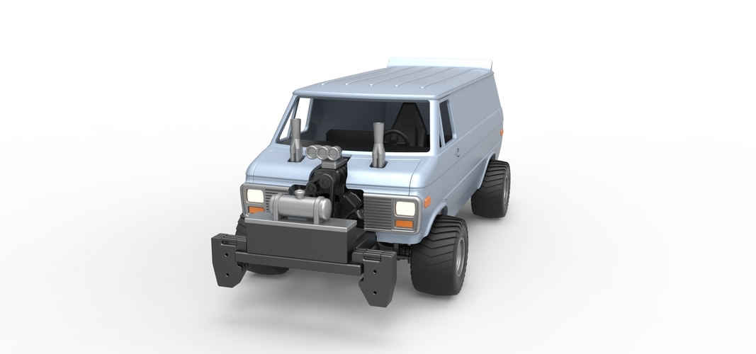 Pulling van 4wd Scale 1:25 3D Print 529502