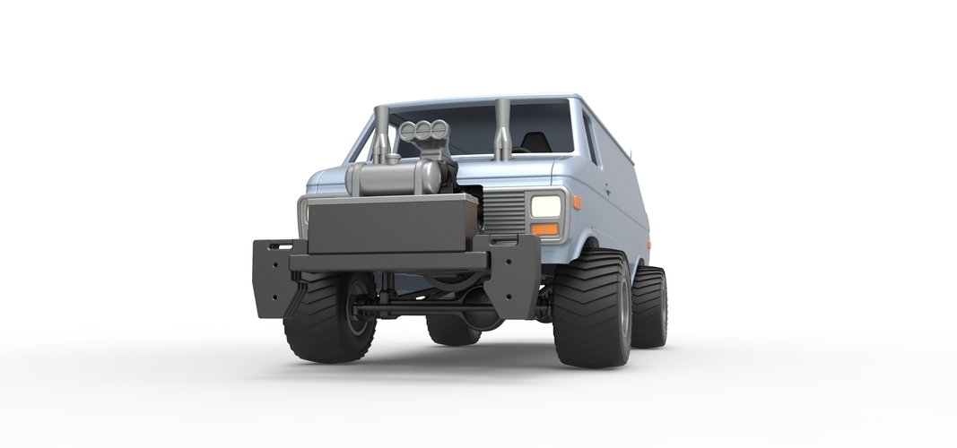 Pulling van 4wd Scale 1:25 3D Print 529503