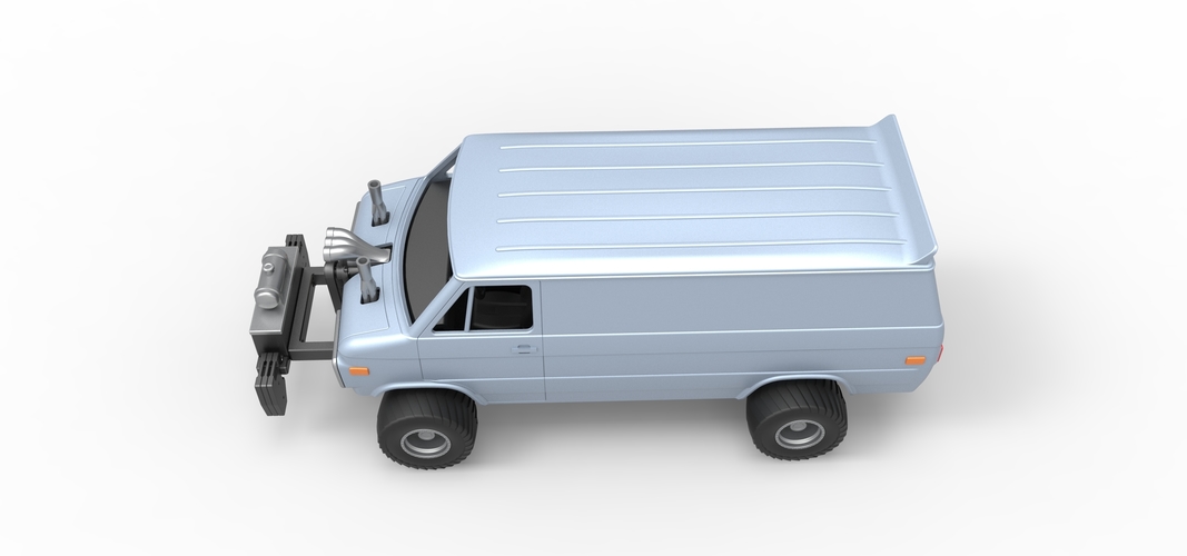 Diecast pulling van 4wd Scale 1:25 3D Print 529507