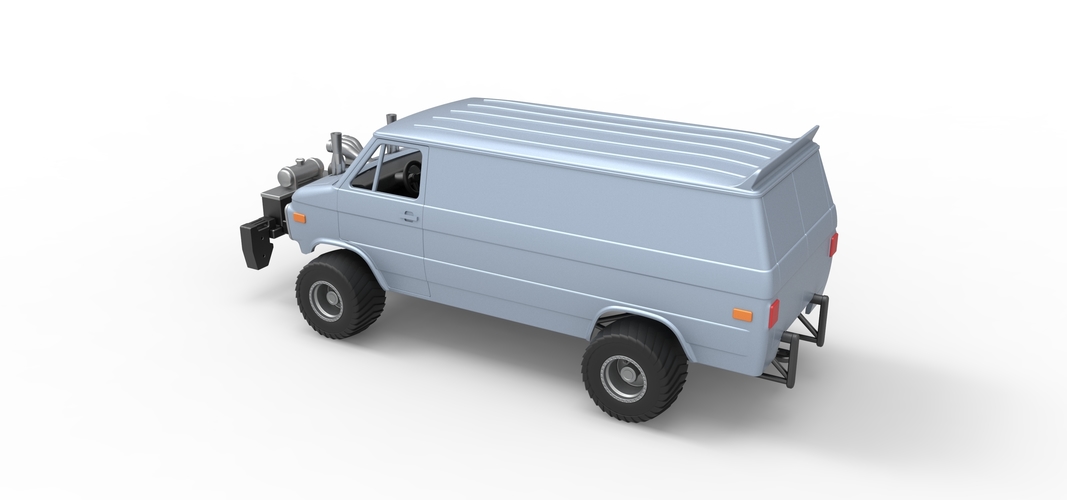 Diecast pulling van 4wd Scale 1:25 3D Print 529509