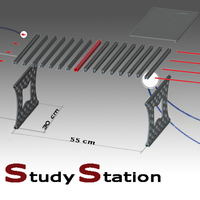 Small STUDY STATION TABLE 3D Printing 529607