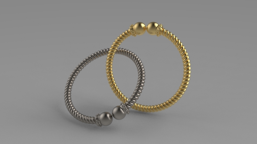 twisted baby bangle 3D Print 529651