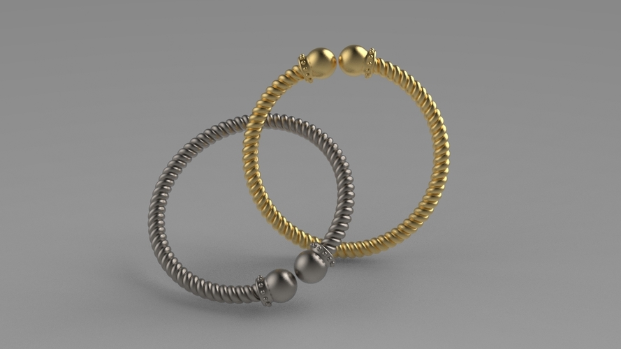 twisted baby bangle 3D Print 529652