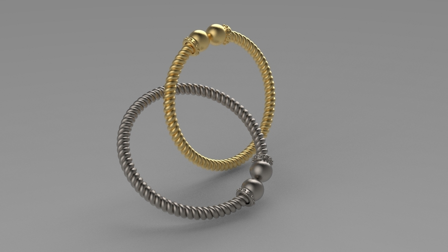 twisted baby bangle 3D Print 529654