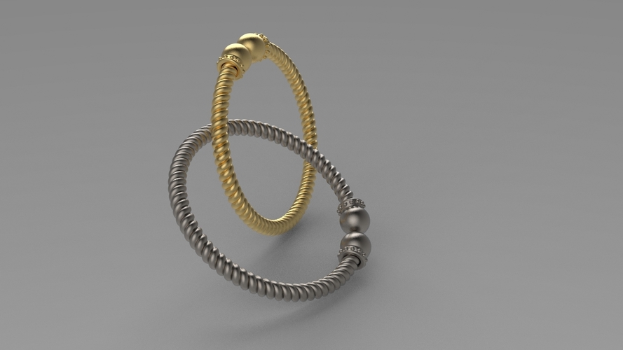 twisted baby bangle 3D Print 529655