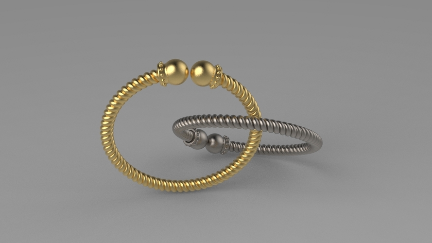 twisted baby bangle 3D Print 529657