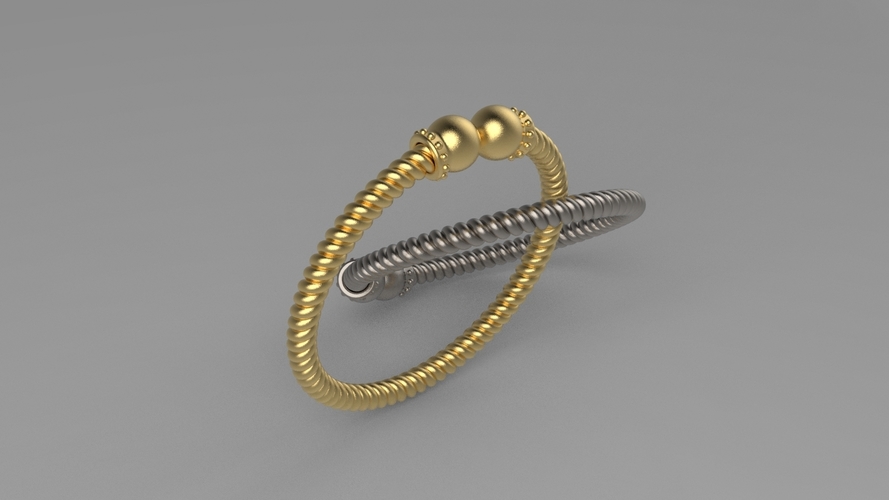 twisted baby bangle 3D Print 529658