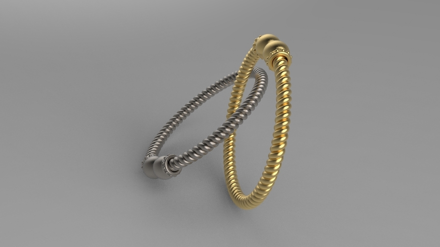 twisted baby bangle 3D Print 529660