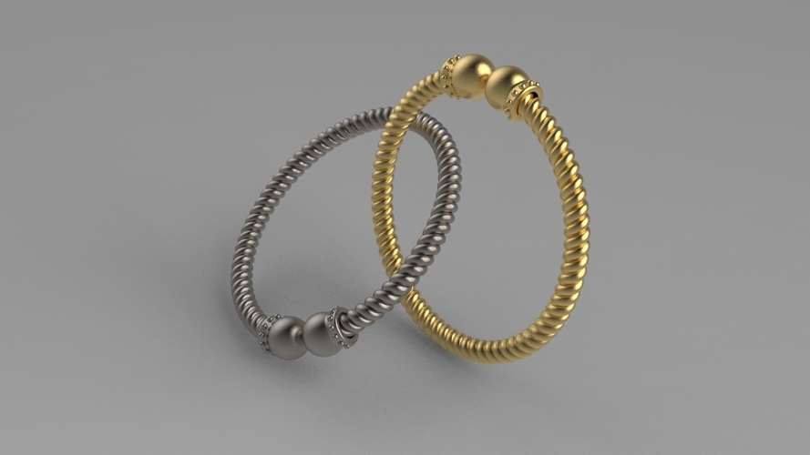 twisted baby bangle 3D Print 529661