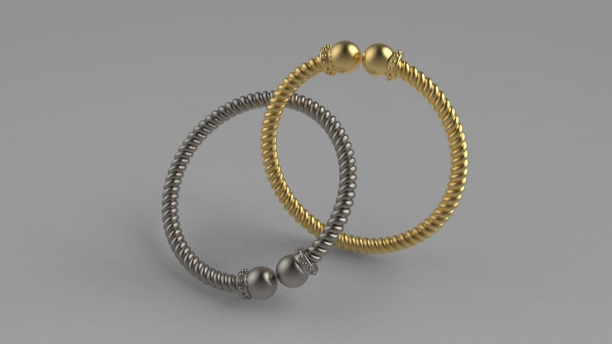 twisted baby bangle 3D Print 529662