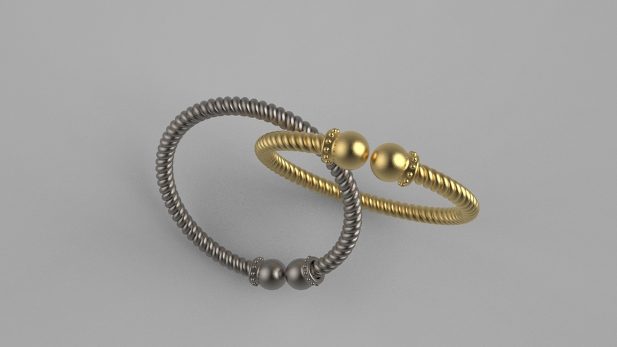 twisted baby bangle 3D Print 529663