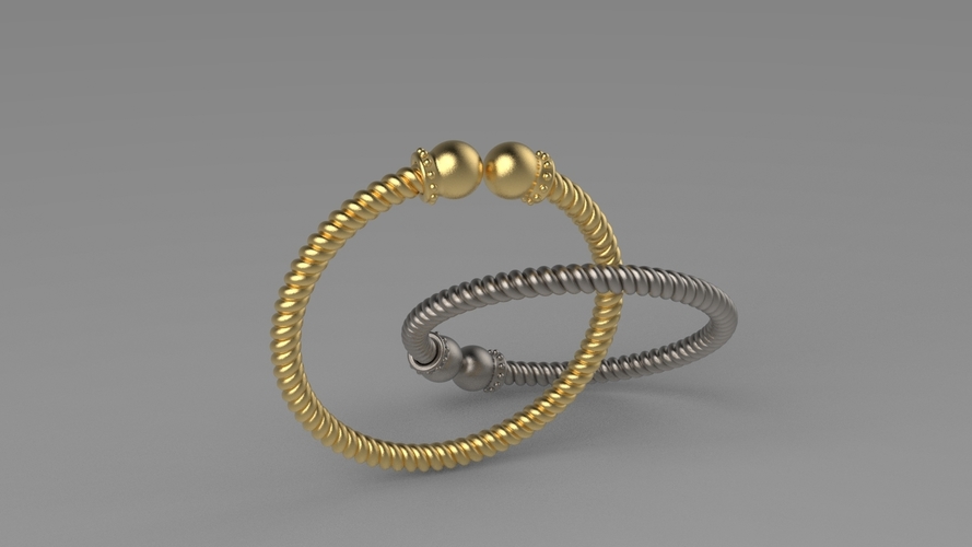 twisted baby bangle 3D Print 529669