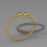 Small twisted baby bangle 3D Printing 529669