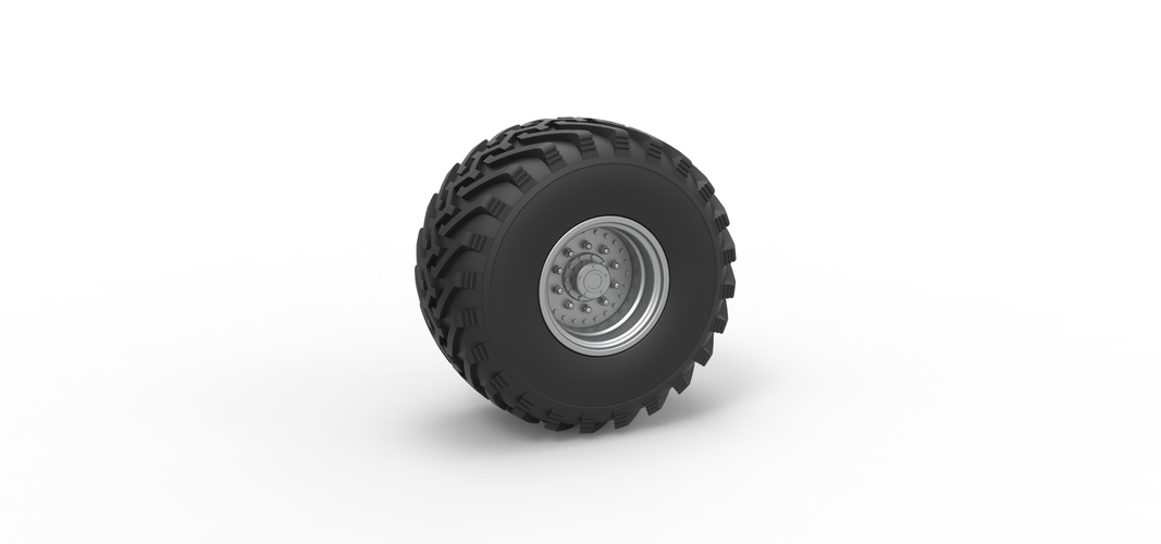 Wheel from vintage monster truck 1:25 3D Print 529734