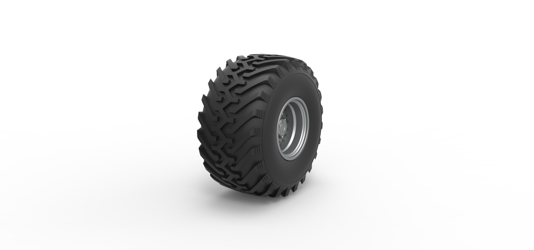 Wheel from vintage monster truck 1:25 3D Print 529735