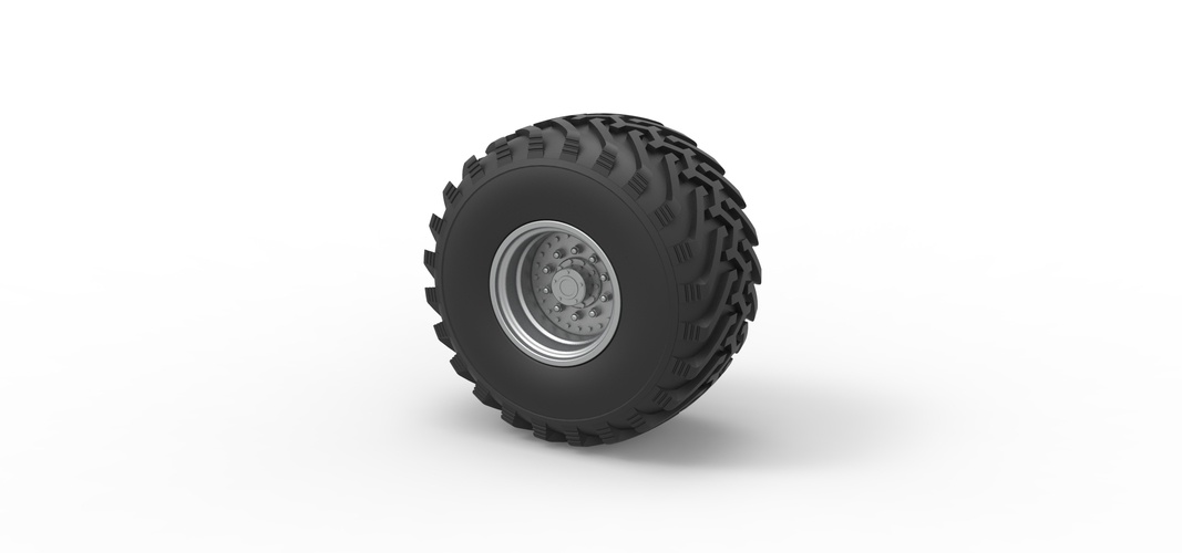 Wheel from vintage monster truck 1:25 3D Print 529740