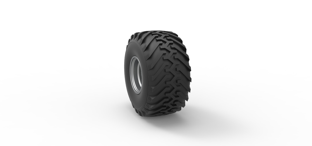 Wheel from vintage monster truck 1:25 3D Print 529741