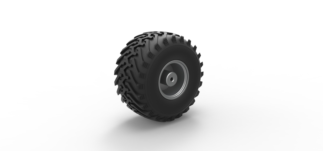 Wheel from vintage monster truck 1:25 3D Print 529742