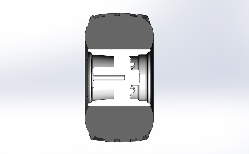 Wheel from vintage monster truck 1:25 3D Print 529745