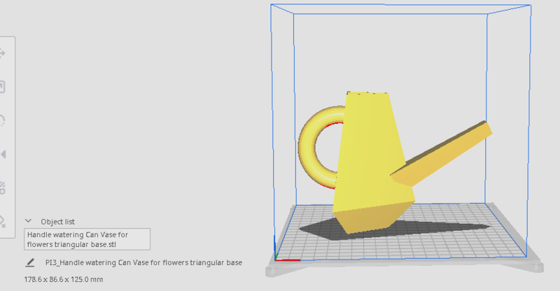 Handle watering Can Vase for flowers triangular base