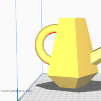 Handle watering Can Vase for flowers pentagonal base - Thumbnail 2