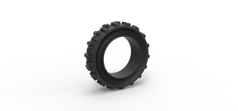Tractor Cup tire Version 1 Scale 1:25