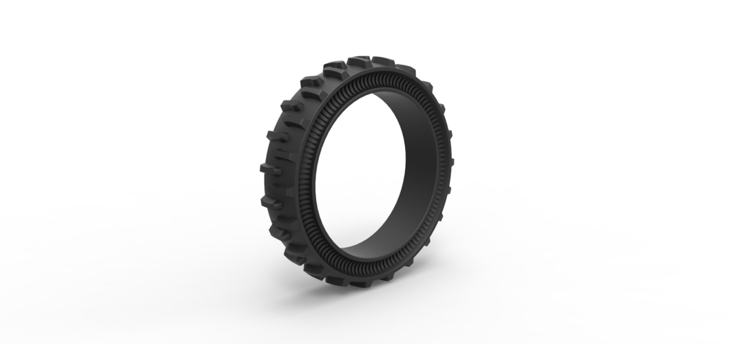 Tractor Cup tire Version 2 Scale 1:25 3D Print 529895