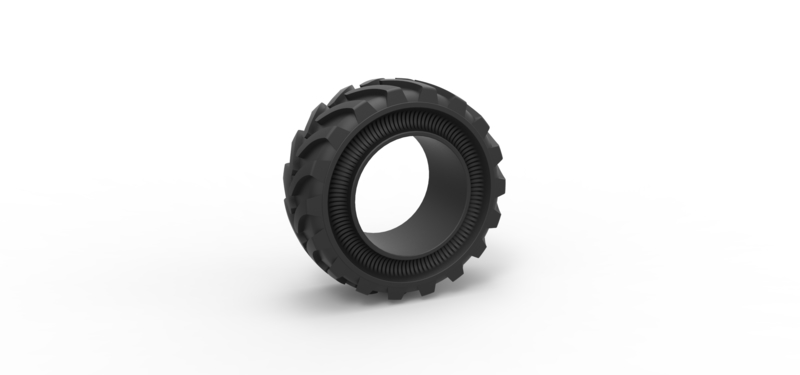 Tractor Cup tire Version 3 Scale 1:25