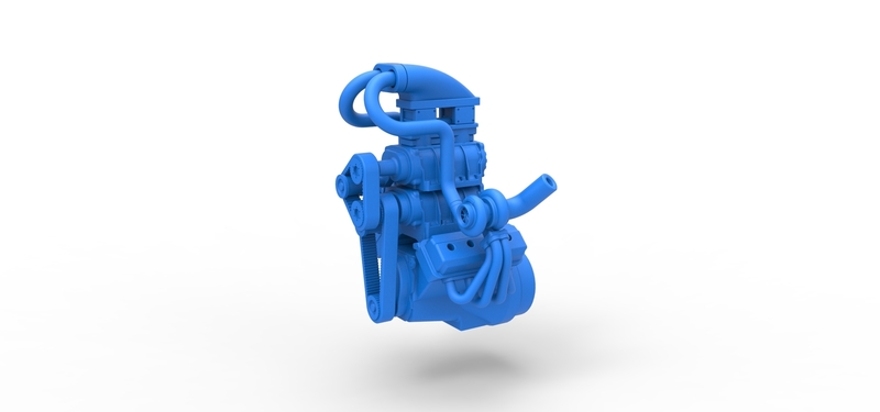 Twin turbo supercharged V8 Engine Version 4 Scale 1:25