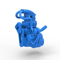 Twin turbo supercharged V8 Engine Version 4 Scale 1:25 - Thumbnail 1