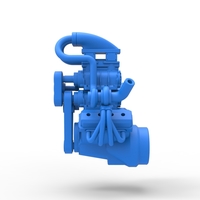 Twin turbo supercharged V8 Engine Version 4 Scale 1:25 - Thumbnail 6