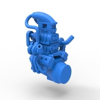 Twin turbo supercharged V8 Engine Version 4 Scale 1:25 - Thumbnail 8