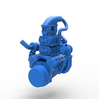 Twin turbo supercharged V8 Engine Version 4 Scale 1:25 - Thumbnail 11