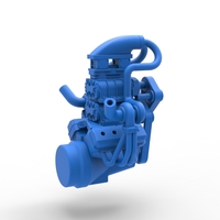 Twin turbo supercharged V8 Engine Version 4 Scale 1:25 - Thumbnail 12