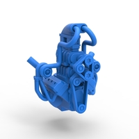 Twin turbo supercharged V8 Engine Version 4 Scale 1:25 - Thumbnail 16