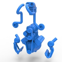 Twin turbo supercharged V8 Engine Version 4 Scale 1:25 - Thumbnail 19