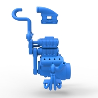 Twin turbo supercharged V8 Engine Version 4 Scale 1:25 - Thumbnail 20