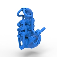 Twin turbo supercharged V8 Engine Version 5 Scale 1:25 - Thumbnail 2