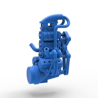 Twin turbo supercharged V8 Engine Version 5 Scale 1:25 - Thumbnail 11